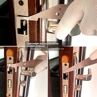 Outil à levier polyvalent en acier inoxydable Pince pour porte d'employé du feu Pince coulissante Pince à mains indiscrets Fournitures de serrurier