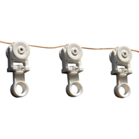 Supports de rouleaux à plis ondulés avec bouton, par rouleau de 50 m pour rail motorisé Somfy 5,5 cm