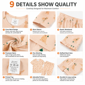 Pijamas Familiares de Bambú Modal con Estampado de Perrito, Certificados BSCI y OEKO-TEX, para Mamá y Niñas, con Volantes, Ropa de Dormir, Logotipo Personalizado de Fábrica - Product Image 5