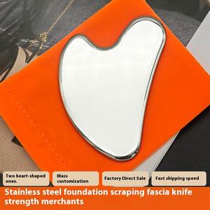 304 Medical Grade Aço Inoxidável <span class=keywords><strong>Gua</strong></span> Sha Raspagem Massagem Ferramenta Em Forma De Coração De Metal <span class=keywords><strong>Gua</strong></span> Sha Levantamento Facial Aço Inoxidável Guasha - Product Image 2