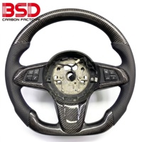 Volant de direction personnalisé pour l'intérieur de la voiture, adapté à la BMW Z4 E89 Série 3 E90 E92 Sport, en fibre de carbone forgée et cuir