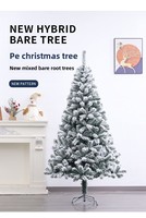Sapin de Noël artificiel de haute qualité, décorations de Noël transfrontalières, 45 cm/4 m, sapins de Noël artificiels en PVC floqués à branches denses, décorations de Noël