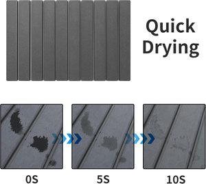 Absorbent Quick Dry <b>Foldable</b> Diatomaceous Earth <b>Bath</b> Mat Non-Slip Eco-Friendly Modern Wave Design for Bathroom Kitchen - Product Image 4