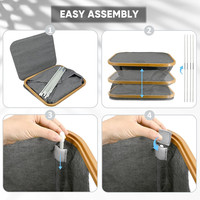 Cesto de Roupa Suja Portátil para Banheiro, Dobrável, Grande Capacidade, com Tampa