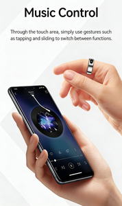 Anneau intelligent en acier inoxydable R08 avec suivi du sommeil et suivi de la santé, étanche 5 ATM, autonomie de la batterie de 5 à 10 jours - Product Image 5