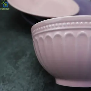セラミック皿ターコイズ大理石ピンクカラー磁器ディナーセット