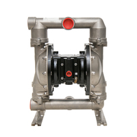 Pompe à diaphragme pneumatique en acier inoxydable de 1-1/2 pouces de qualité industrielle, construction robuste, avec diaphragme en PTFE pour encre d'impression, colorants et eaux usées