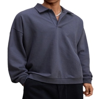 Pull col montant brodé personnalisé en gros, manches raglan, unisexe, qualité supérieure, pour sweat-shirt à col, style urbain, couleur unie