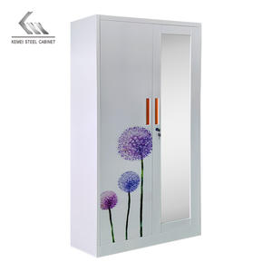 Stampa modello Almirah metallo armadio a 2 porte in ferro camera da letto mobili in acciaio armerie per uso domestico - Product Image 5