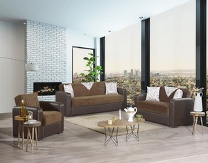 Sofá Cama RIVER para Sala de Estar, Estilo Moderno, Duradero, Superventas, Mueble para el Hogar, Tres Plazas, Madera Maciza, Cubierta de Algodón - Product Image 3