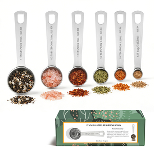 Juego <span class=keywords><strong>de</strong></span> cucharas medidoras <span class=keywords><strong>de</strong></span> metal, utensilios para hornear <span class=keywords><strong>de</strong></span> acero inoxidable Premium con accesorios para el hogar y la cocina, productos <span class=keywords><strong>de</strong></span> cucharaditas anidadas - Product Image 1