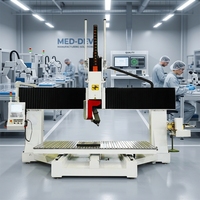 Máquina de Grabado CNC de 5 Ejes Rongchi con Mesa Doble para Carga y Descarga, para Fresado de Madera, Plástico y Compuestos, Alta Precisión