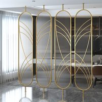 Paravent multifonctionnel rotatif sur mesure en acier inoxydable Changhong découpé au laser, style Art Déco, pour salon, luxe léger