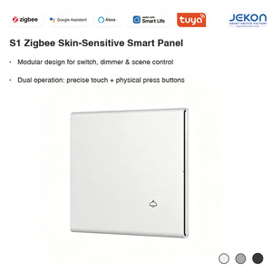 Interruptor Inteligente Tuya Zigbee S1 de Um Botão Sensível ao Toque, Ultrafino 8.5mm, AC110V 250V, Controle Duplo por Toque, Compatível com Alexa e Google Voice - Product Image 3