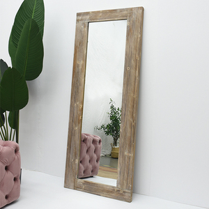 Rectangle <span class=keywords><strong>grand</strong></span> personnalisé ferme Vintage Antique <span class=keywords><strong>bois</strong></span> décoratif pleine longueur miroirs de sol chambre suspendu <span class=keywords><strong>miroir</strong></span> mural - Product Image 1