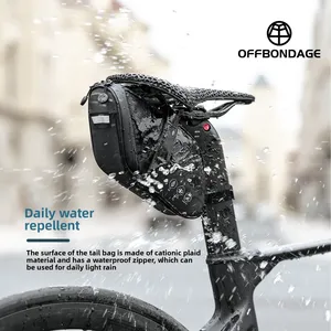 OFFBONDAGE sac de vélo 1.8L sac de selle de vélo réfléchissant étanche sac de queue de cyclisme Portable vtt route arrière Pack sous le sac de siège - Product Image 6