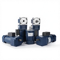 Moteur à engrenages AC monophasé 15W 220V / triphasé 220V/380V, taille compacte, personnalisé, boîtier en alliage d'aluminium, IE2, prix usine