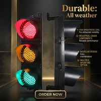 Fournisseur 200mm Solaire Rouge Vert Ambre Feu de signalisation pour portails roulants et portes de garage