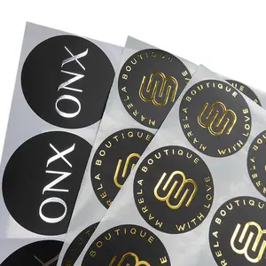 Stiker cap panas kustomisasi logo kustomisasi cetak merekat sendiri stiker label UV