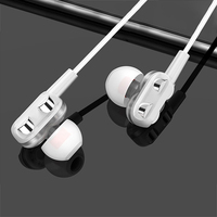 Earphone Berkabel HiFi Bass Super 3.5Mm, Headphone Stereo Ergonomis, Earbud Olahraga