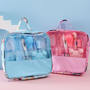 Kit de Cuidados para Bebês em Silicone com Bolsa de Pano, Conjunto de 13 Peças Multifuncional, Livre de BPA, para Limpeza Diária de Unhas e Aspiração Nasal, para Bebês de 0 a 12 Meses - Product Image 2