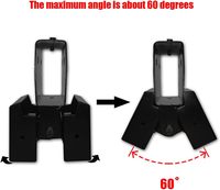 Supports de cibles en acier robuste 2x4 avec finition thermolaquée noire, fixation sur poteau en T pour support et accroche-cibles