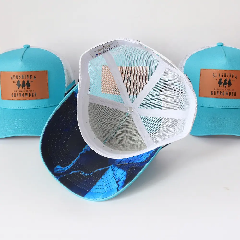 사용자 정의 작은 배치 5 패널 트럭 운전사 모자 유럽과 미국 고품질 모자 자수 로고 야외 골프 야구 모자