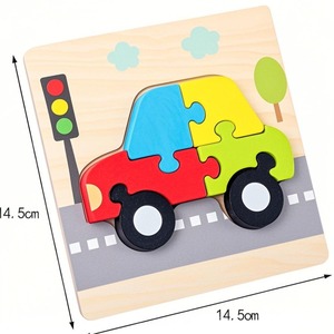 Đồ chơi xếp hình gỗ giáo dục sớm Montessori phát triển tùy chỉnh bán buôn năm 2024, hình thú 3D dành cho trẻ em - Product Image 2