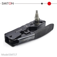 Herramienta de prensado Ethernet Cat7 con conectores de paso y piezas de telecomunicaciones de cortador de alambre RJ45