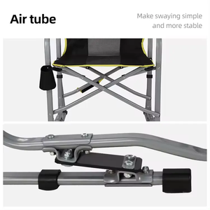 Mejor Venta al aire libre Rocker Camping silla portátil plegable ocio sillas con portavasos - Product Image 5
