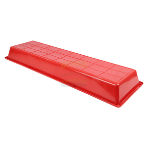 Abreuvoir en <span class=keywords><strong>plastique</strong></span> PP rouge de 1 m pour moutons et chèvres, facile à nettoyer, empilable, abreuvoir pour animaux de ferme - Product Image 6