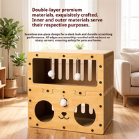 Lit pour chat OEM en gros, durable, antidérapant, anti-poussière, à trois couches, résistant à l'usure, griffoir en carton pour chat