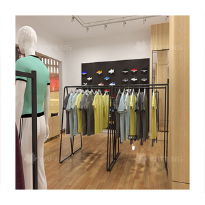 Di lusso negozio nero espositore per abbigliamento abbigliamento abbigliamento Rack per negozio di abbigliamento - Product Image 2