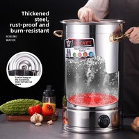 Marmite Électrique en Acier Inoxydable Grande Capacité pour Soupe et Bouillie, Usage Commercial, Fonctions Maintien au Chaud et Simmulation de Cuisson, Puissance 3200W