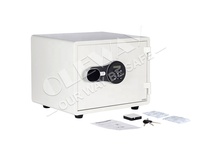 Coffre-fort numérique LCD blanc mini ETL résistant au feu 1 heure, anti-effraction, en acier, pour maison et hôtel