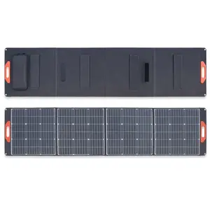 200W可折叠太阳能电池板，带防水阳光单晶电池充电器户外使用便携式太阳能电池板