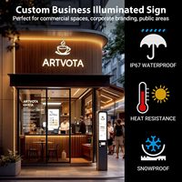 Enseigne publicitaire lumineuse LED sur mesure à lettres en relief, enseigne extérieure illuminée pour magasin, enseigne lumineuse 3D avec logo sur mesure