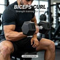 Équipement de musculation pour la maison, haltères hexagonaux en acier inoxydable, antidérapants, réglables pour l'entraînement du corps et des bras, logo personnalisé, commande en gros