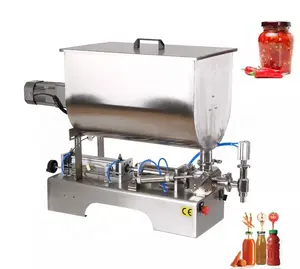 Halfautomatische Zuiger Vulmachine Pasta Ketchup/Mayonaise/Jam/Chilisaus/Honing Vulmachine