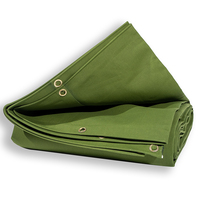 Bâche épaissie verte de toile de tissu de silicone de 350-500gsm pour la couverture de yard de camions