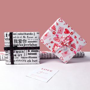 Alta calidad al por mayor 80g Día de San Valentín papel tisú 43*300cm regalo de lujo embalaje personalizado rollo de papel de regalo - Product Image 4
