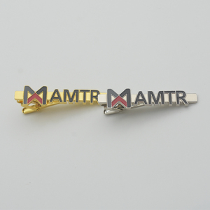 All'ingrosso Logo personalizzato in ottone oro gemelli e fermacravatte per gli uomini perni in metallo timbrato tecnica - Product Image 2