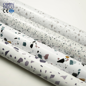 ORON <span class=keywords><strong>DECO</strong></span> Autocollant en marbre <span class=keywords><strong>gris</strong></span> Vinyle <span class=keywords><strong>blanc</strong></span> brillant PVC Autocollant mural auto-adhésif Rouleaux Imperméable Autocollants muraux <span class=keywords><strong>de</strong></span> cuisine Décoration intérieure - Product Image 2