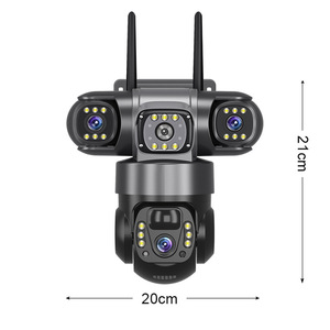 Caméra de sécurité solaire 4G VTS28 à triple objectif 360° °   Caméra de sécurité CCTV sans fil extérieure avec vision <span class=keywords><strong>nocturne</strong></span> couleur - Product Image 6