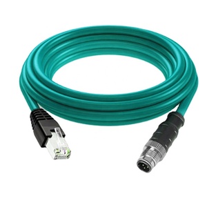 Câble Ethernet pour capteur de caméra industrielle M12 vers RJ45, 4 broches, mâle de type <span class=keywords><strong>D</strong></span>, haute flexibilité, cuivre pur, connecteur réseau <span class=keywords><strong>LAN</strong></span> - Product Image 1