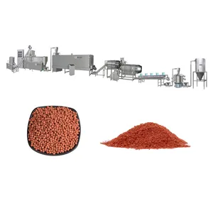 Flutuante peixe alimentar extrusora peixe comida faz máquina feita feed pellet processamento equipamentos