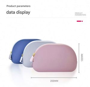 Colorful Candy Waterproof Silicone Cosmetic Bag Zipper Portable Fashion Women Travel <b>Makeup</b> <b>Case</b> <b>Brush</b> Pouch - Product Image 4