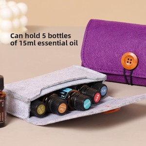 Sac de rangement portable pour huiles essentielles en <span class=keywords><strong>feutre</strong></span> non tissé, design <span class=keywords><strong>anti</strong></span>-chute pour les voyages, moderne et simple - Product Image 2