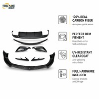 Kit carrosserie en fibre de carbone sèche pour Mercedes Classe S W217 C217 S63 Coupé, comprenant un spoiler avant, un spoiler arrière et un diffuseur pour C217 S63
