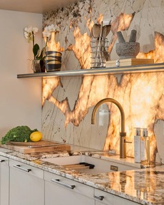 <span class=keywords><strong>Pandora</strong></span> Quarzite Moderna Lucida per Isola Cucina, Scale Villa, Bagno, Soggiorno, Camera da Letto, Pavimento e Rivestimento Hotel - Product Image 2